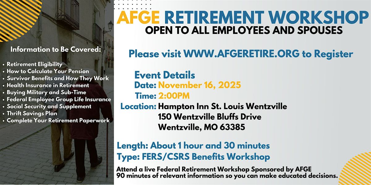 FERS\/CSRS Benefits Workshop Wentzville - 11\/16\/25