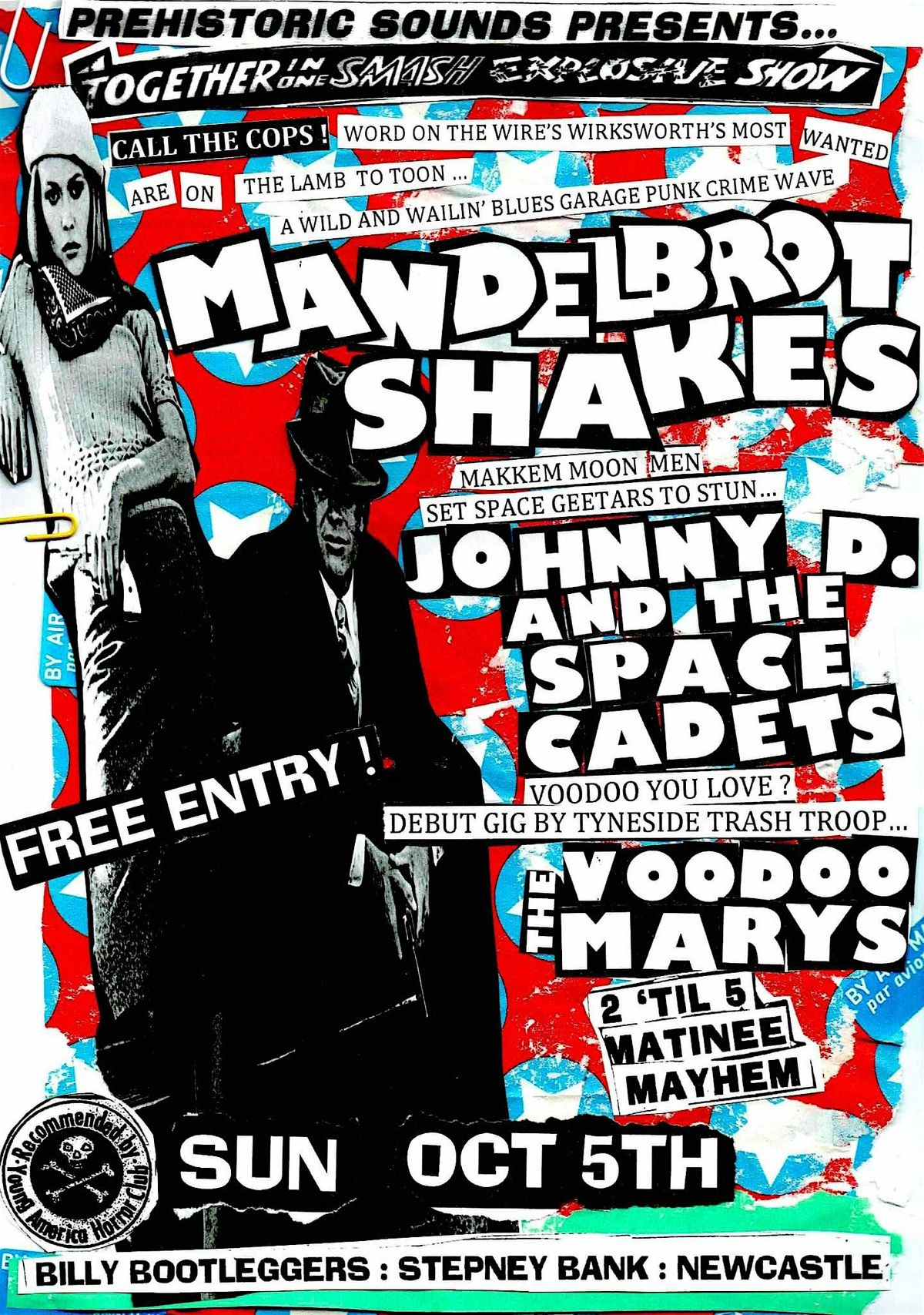 Mandelbrot Shakes, Johnny & The Space Cadets + The Voodoo Mary's @ Billy's