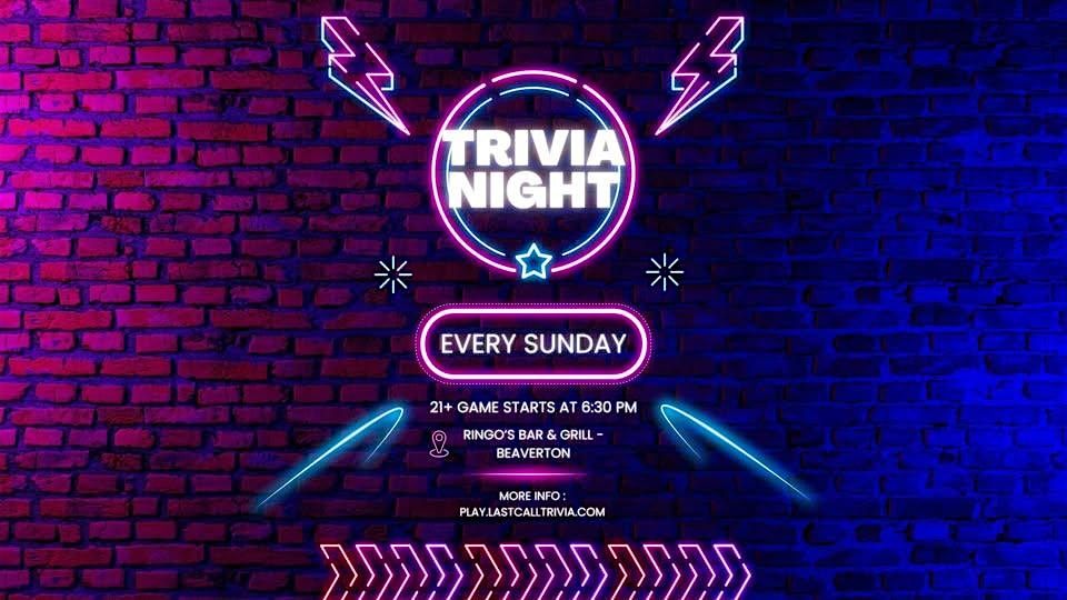 Sunday Funday Trivia Spectacular at Ringo's!