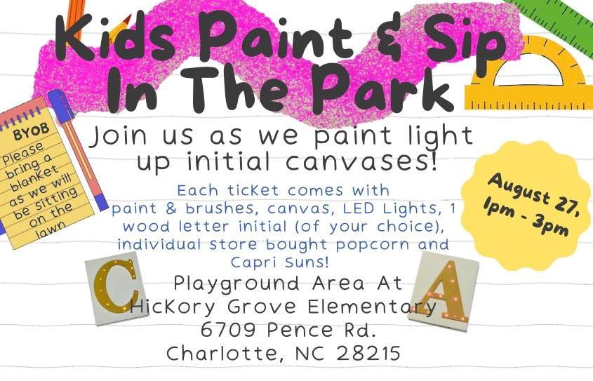 Back 2 School Kids Paint & Sip In The Park