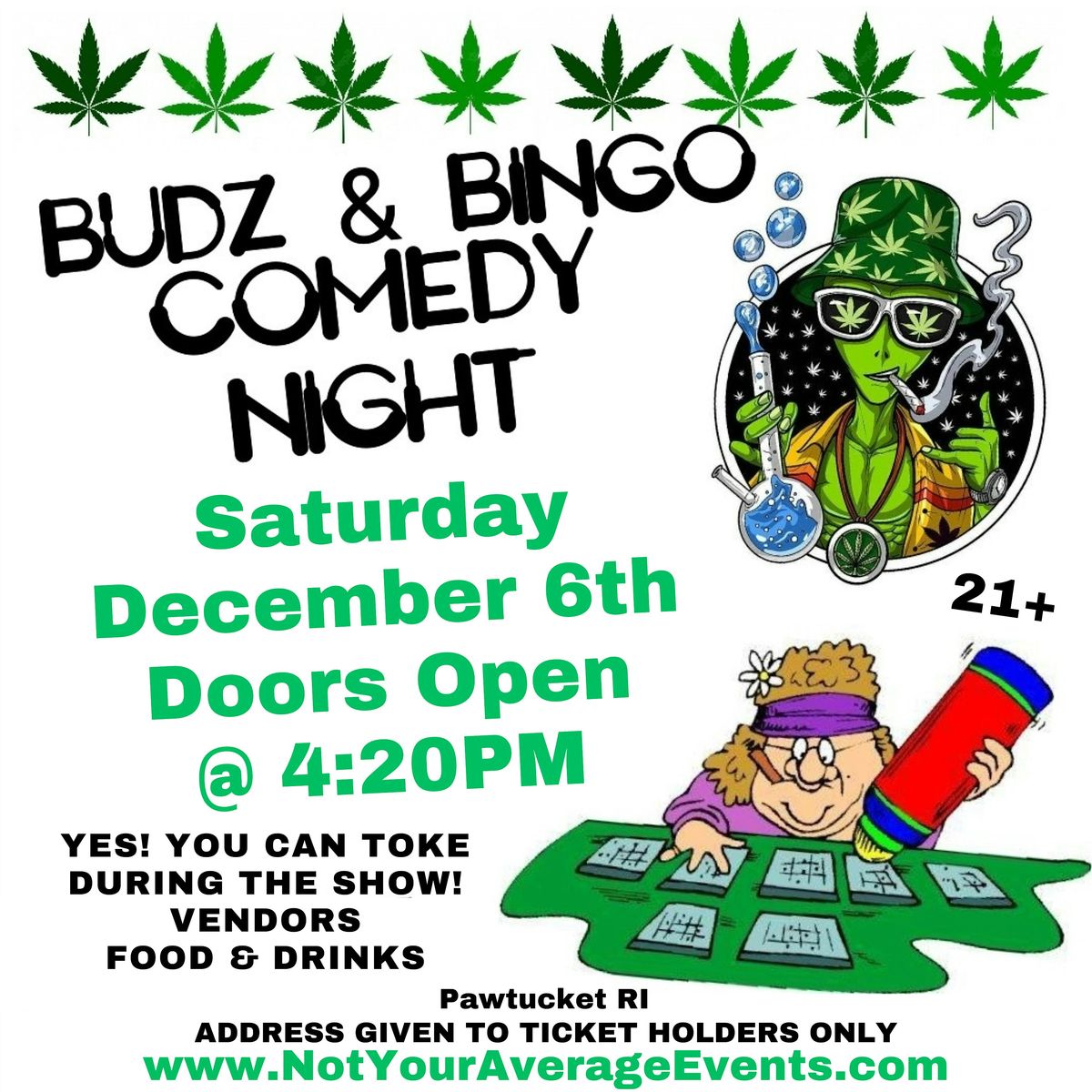 Budz N BING0 Comedy Night In RI- December 6th 2025