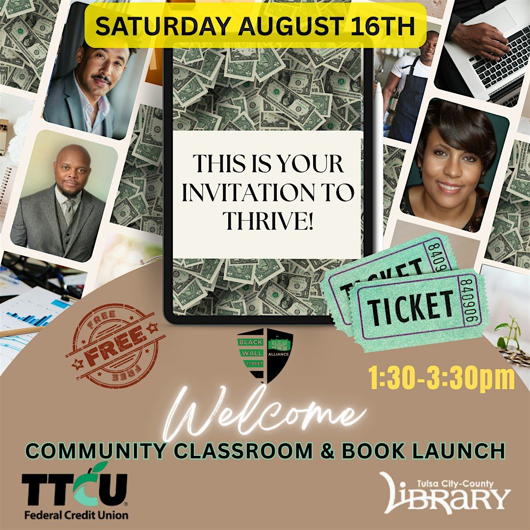 BWSA EDU Community Classroom & Book Launch FINANCE for Entrepreneurs