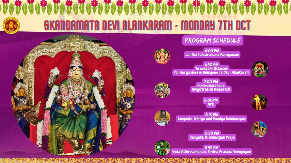 Navaratri Celebrations - Skandamata Devi Alankaram