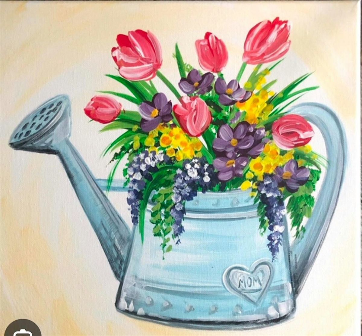 Spring Flowers Paint and Sip