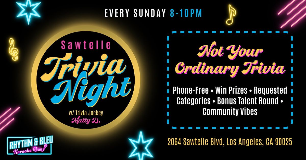 *Interactive* Trivia Night on 5\/17 in West LA!