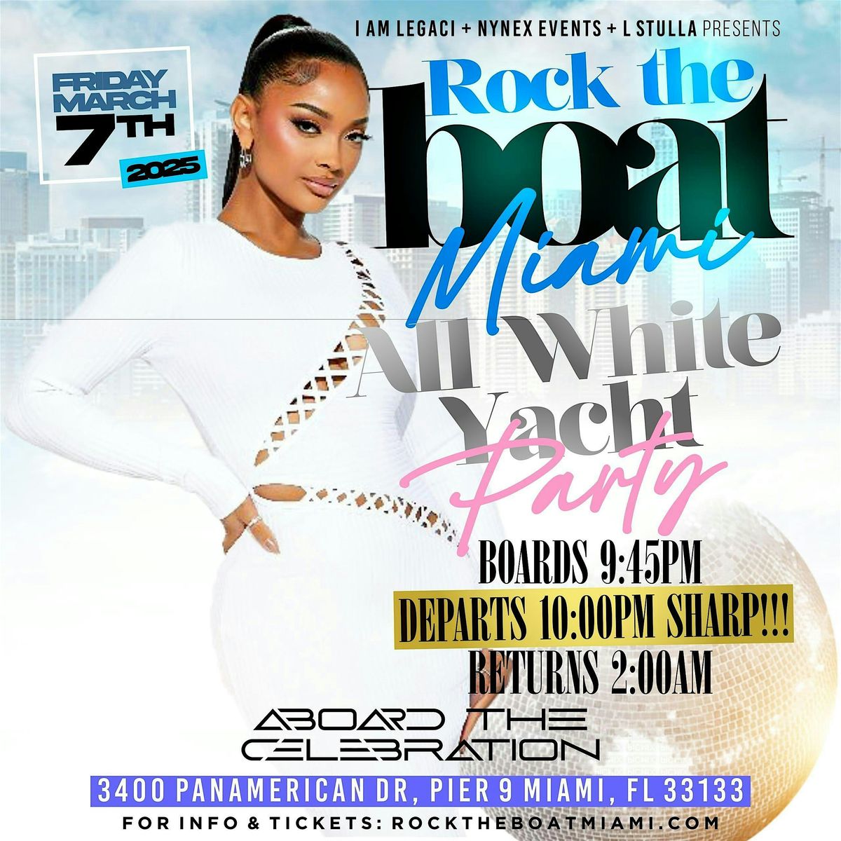 ROCK THE BOAT MIAMI ALL WHITE YACHT PARTY JAZZ IN THE GARDENS 2025