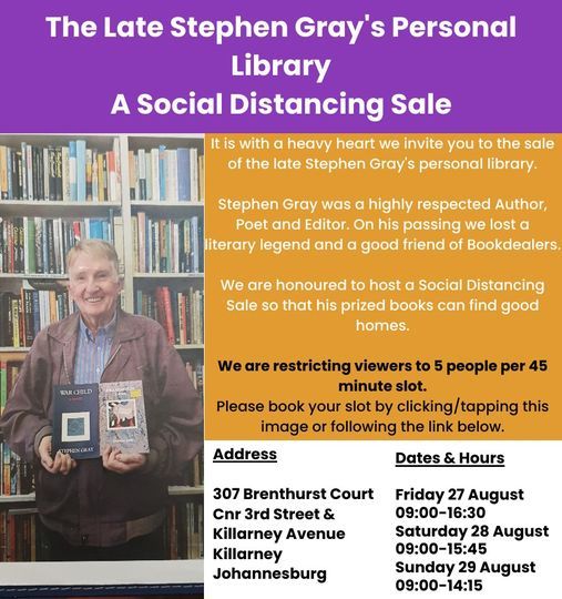 The Late Stephen Gray's Personal Library Social Distancing Sale
