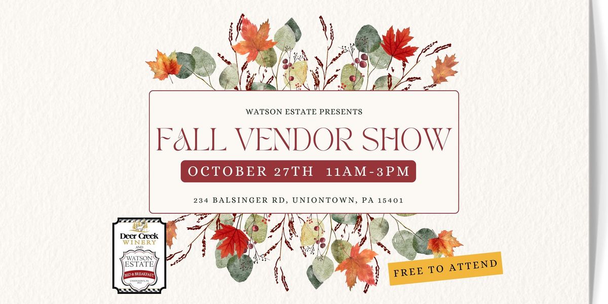 Fall Vendor Show