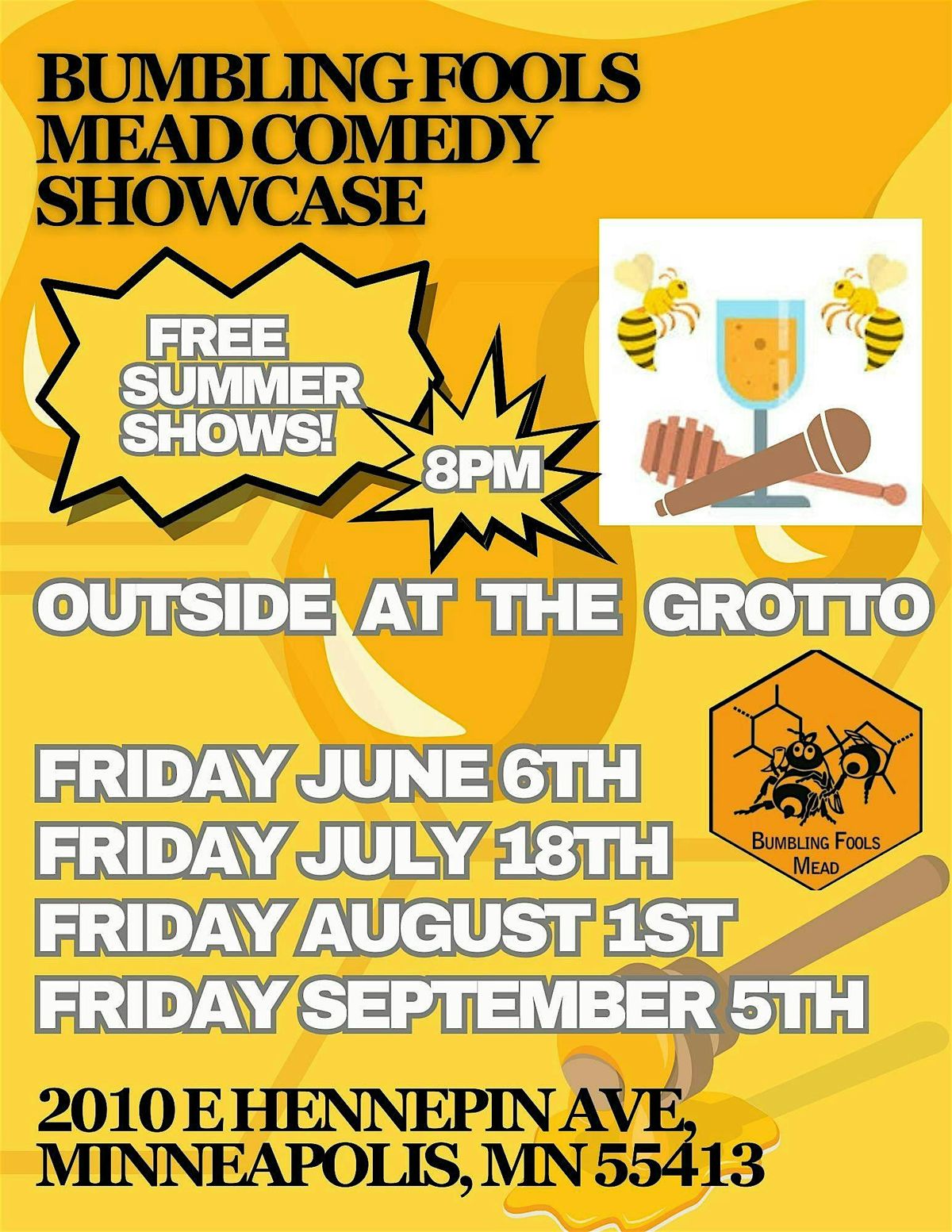 Bumbling Fools Comedy Showcase - GROTTO SHOW