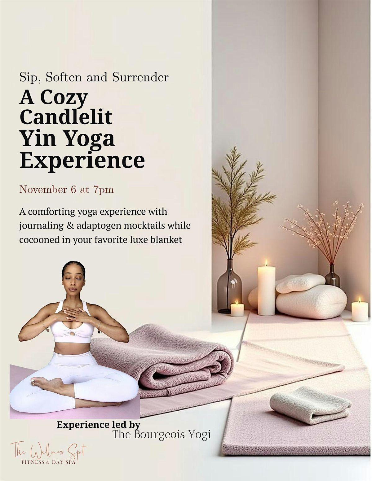 Sip, Soften & Surrender: A Cozy Fall Yin Yoga Experience