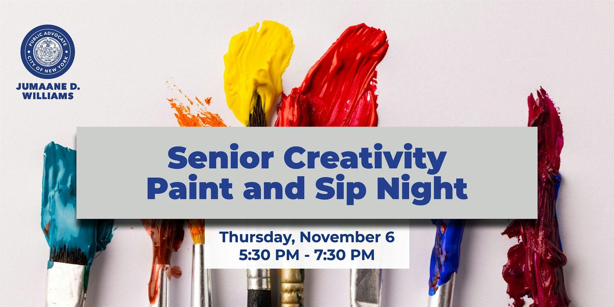 Senior Creativity Paint and Sip Night