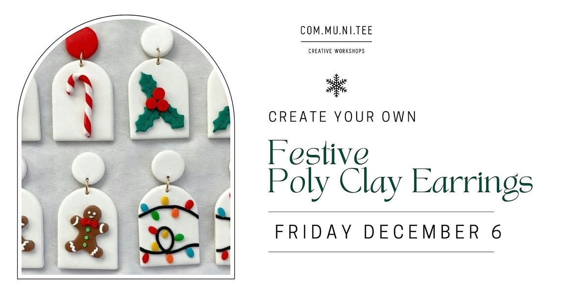 Make your own Christmas earrings with Polymer Clay