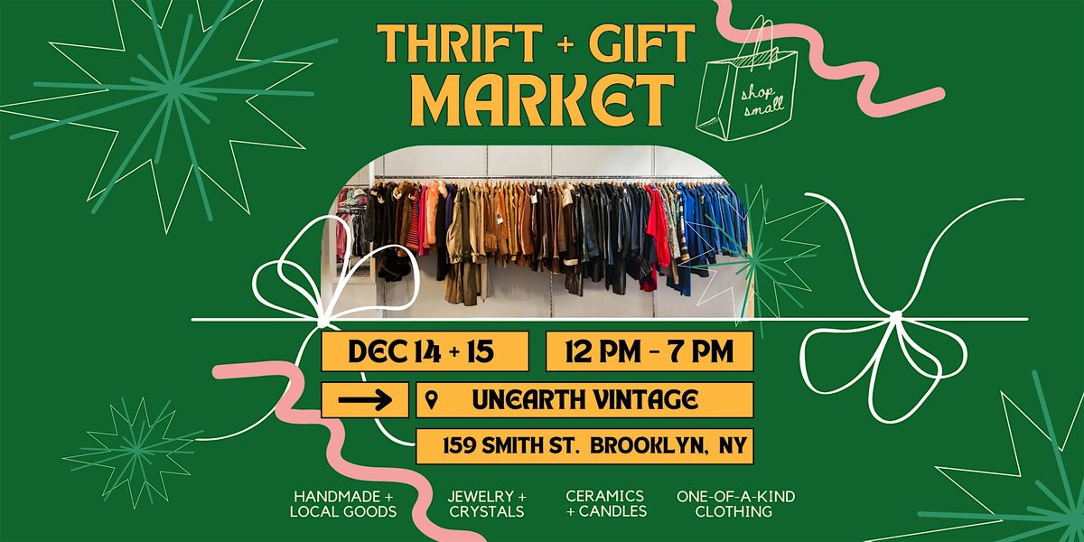 Thrift and Gift Market - Vintage Pop Up Shop Holiday Market in Brooklyn