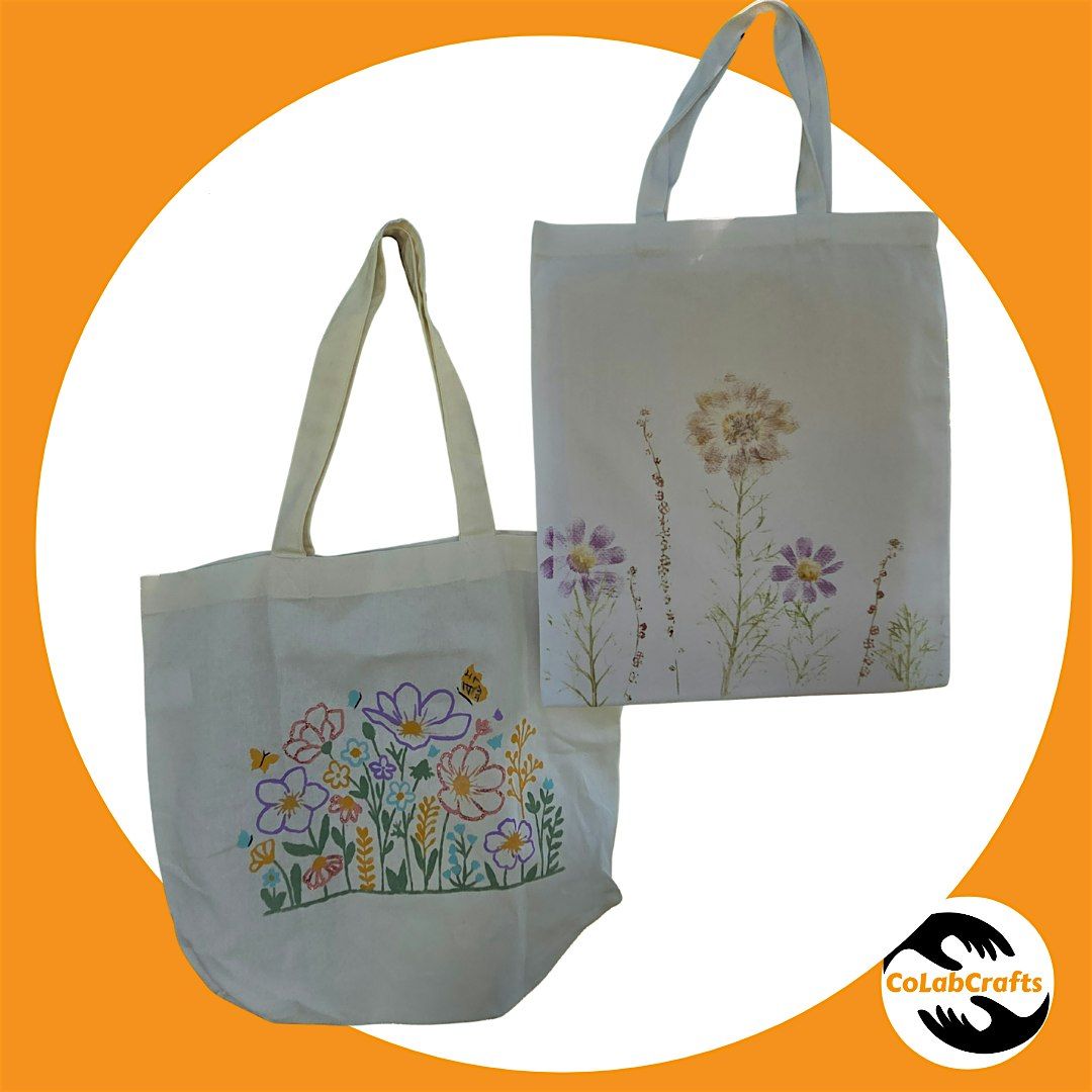 Make a Flower Stamped Tote Bag