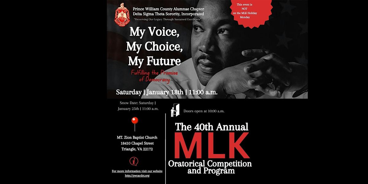 MLK 40th  Annual Oratorical Competition and Program