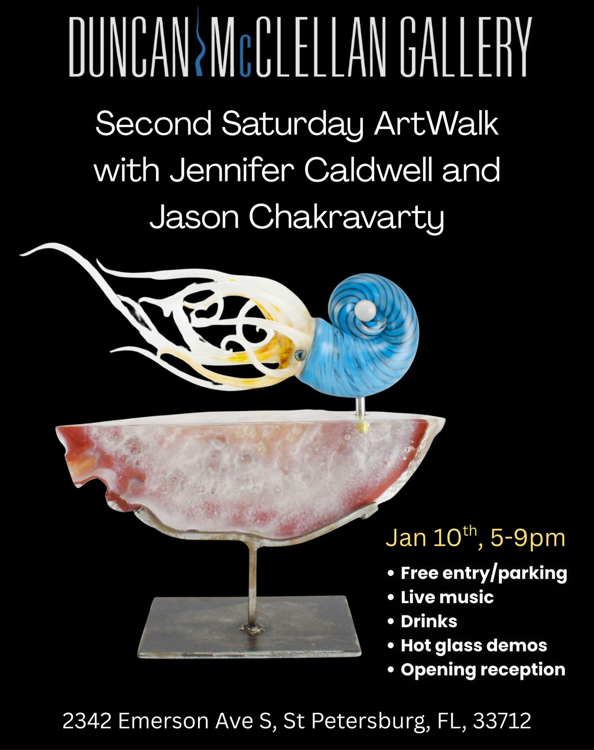 Second Saturday ArtWalk with Jason Chakravarty and Jennifer Caldwell