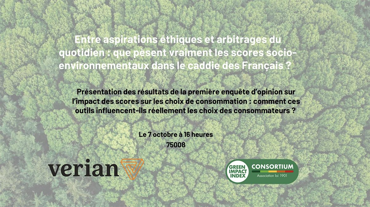 Pr\u00e9sentation : 1\u00e8re \u00e9tude d'opinion sur les scores socio-environnementaux