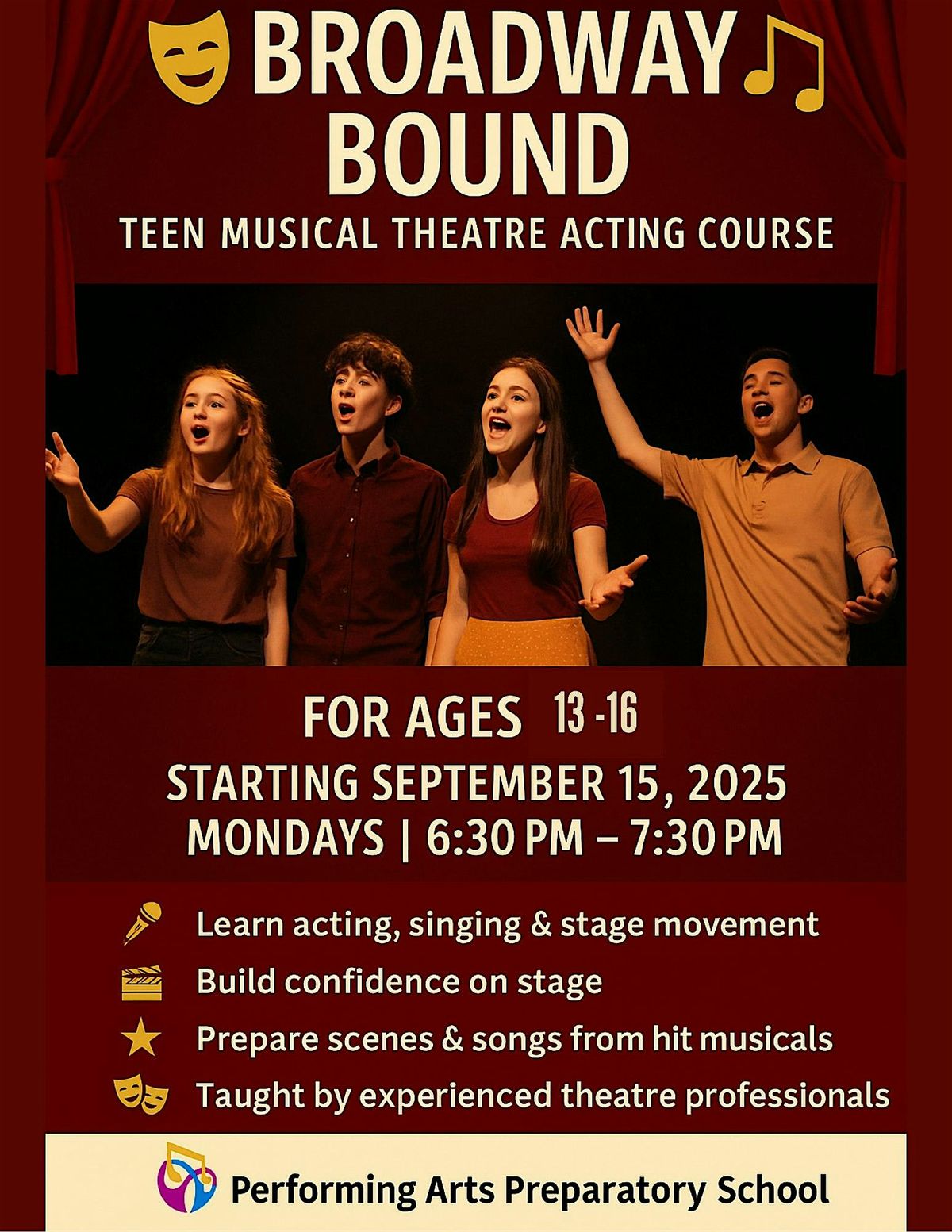 Broadway Bound Teen Musical Theatre Acting Course