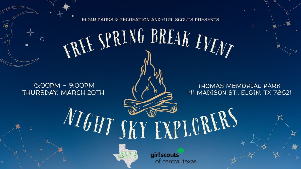 Night Sky Explorers 2025 | FREE Spring Break Event with Elgin Parks & Recreation