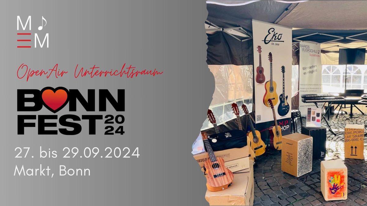 OpenAir Unterrichtsraum beim BonnFest 2024