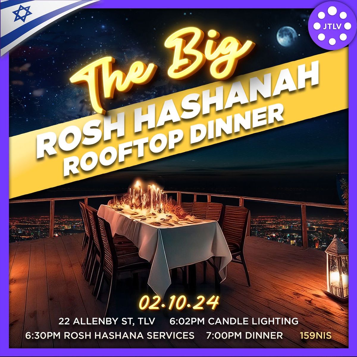 The BIG Rosh Hashana Rooftop Dinner 