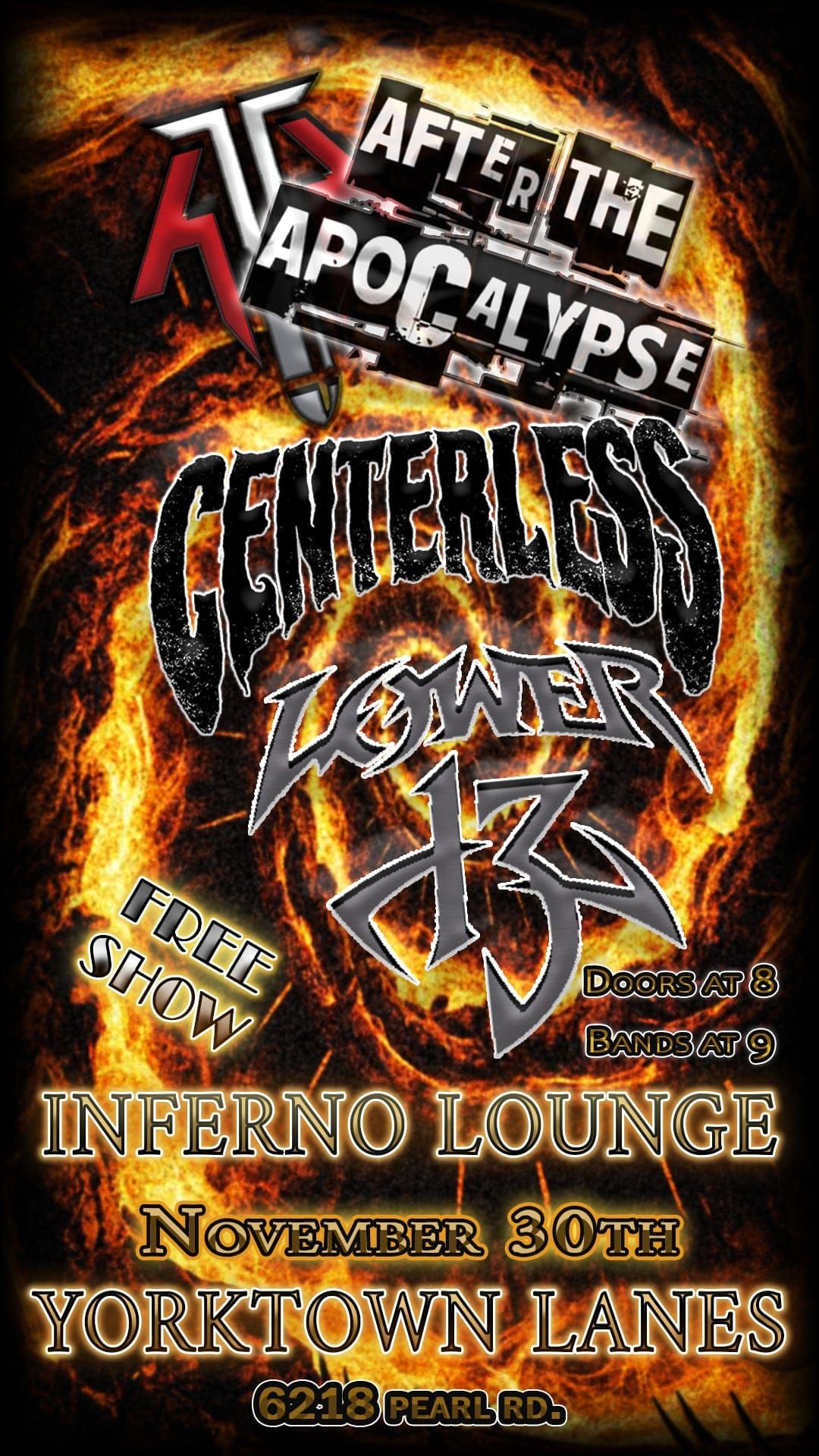 ATA with Centerless and Lower 13 at Inferno Lounge