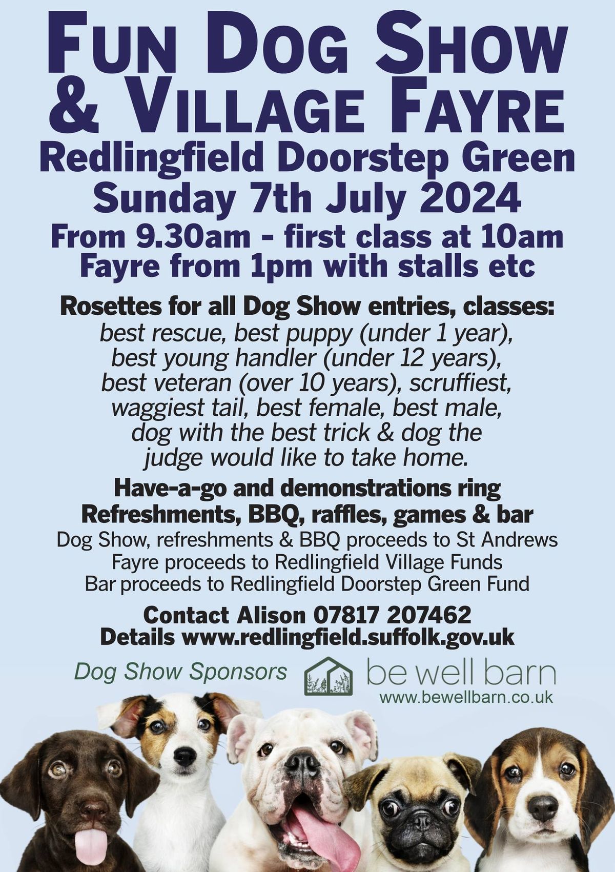 Redlingfield Fun Dog Show & Summer Fayre