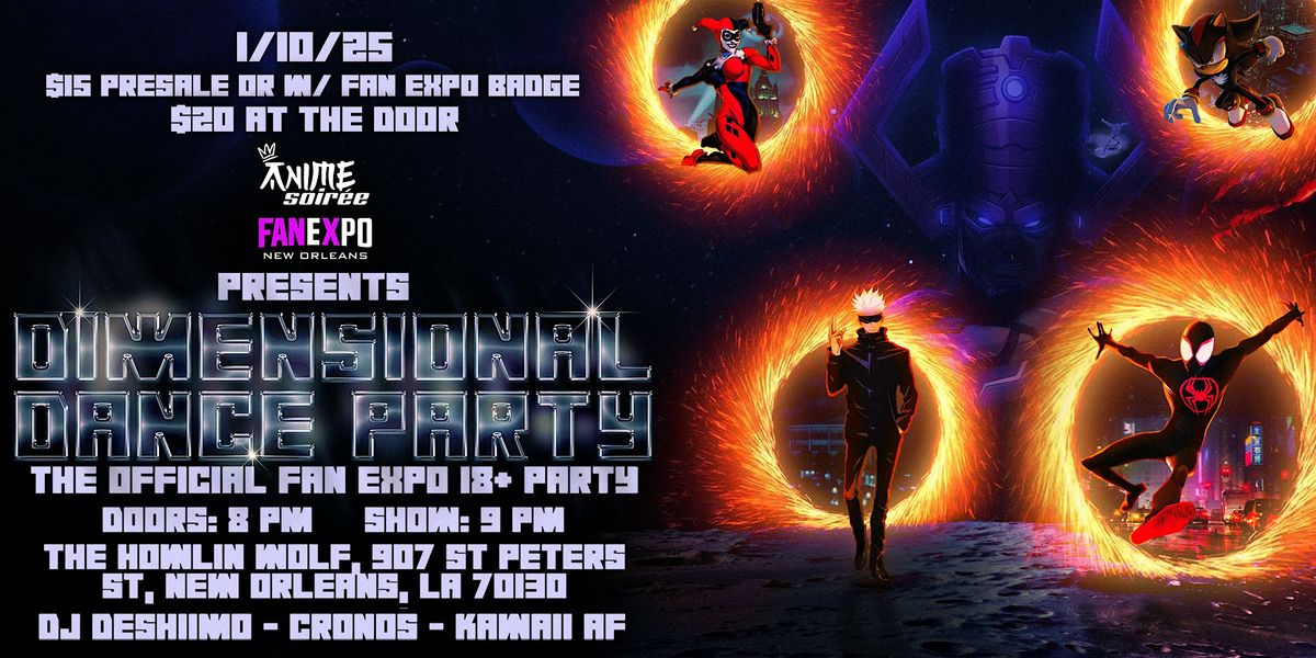 Anime Soir\u00e9e x Fan Expo Nola: Dimensional Dance Party