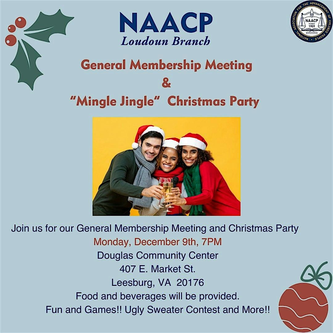 NAACP Loudoun Mingle Jingle Christmas Party & General Meeting