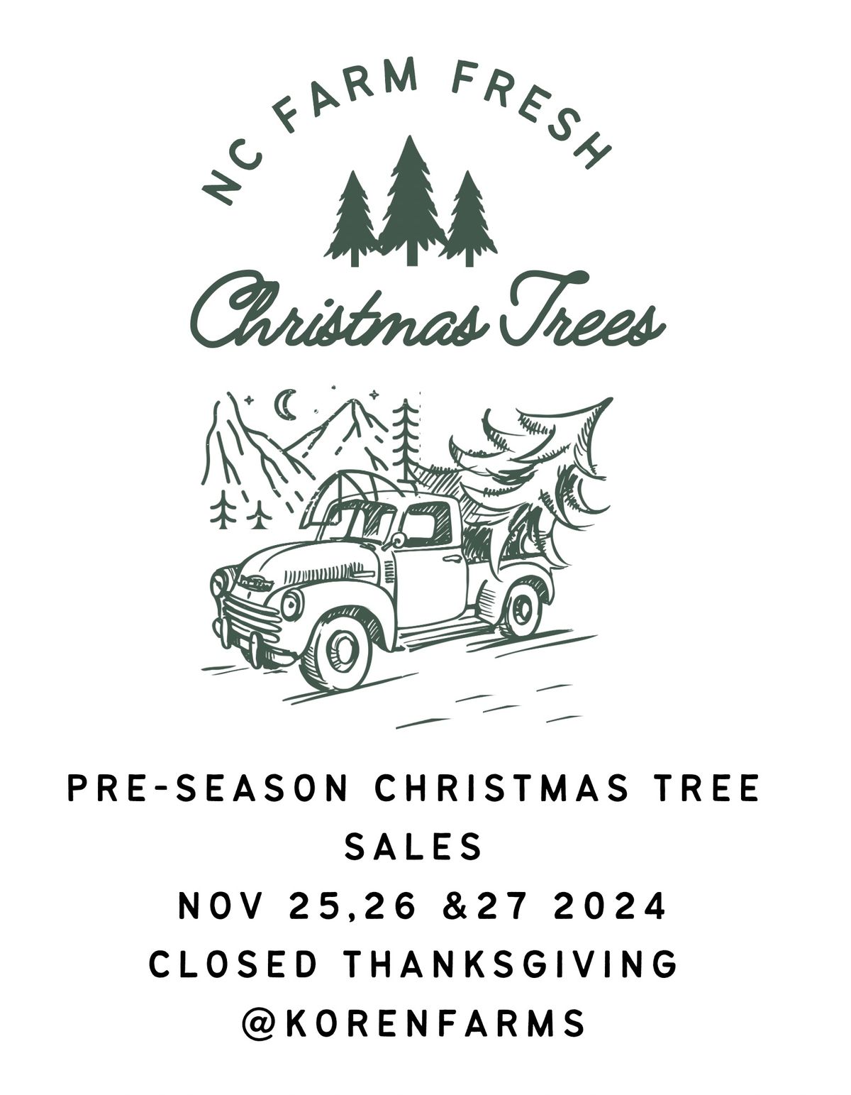 Early Christmas Tree (Fraser Fir Trees)Sales