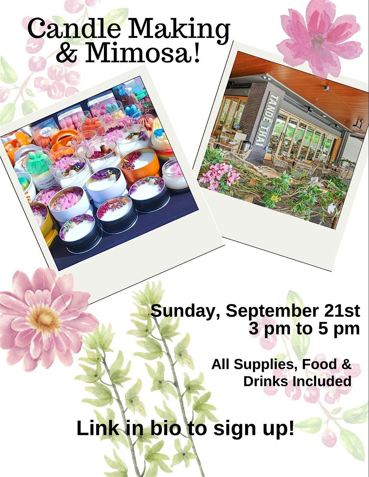 Candle Making and Mimosa!