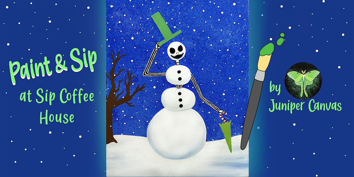 Paint & Sip at Sip Coffee House in Hobart: Snowman Nightmare