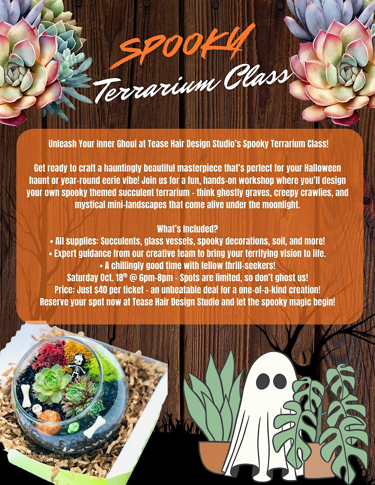Spooky Succulent Terrarium Class