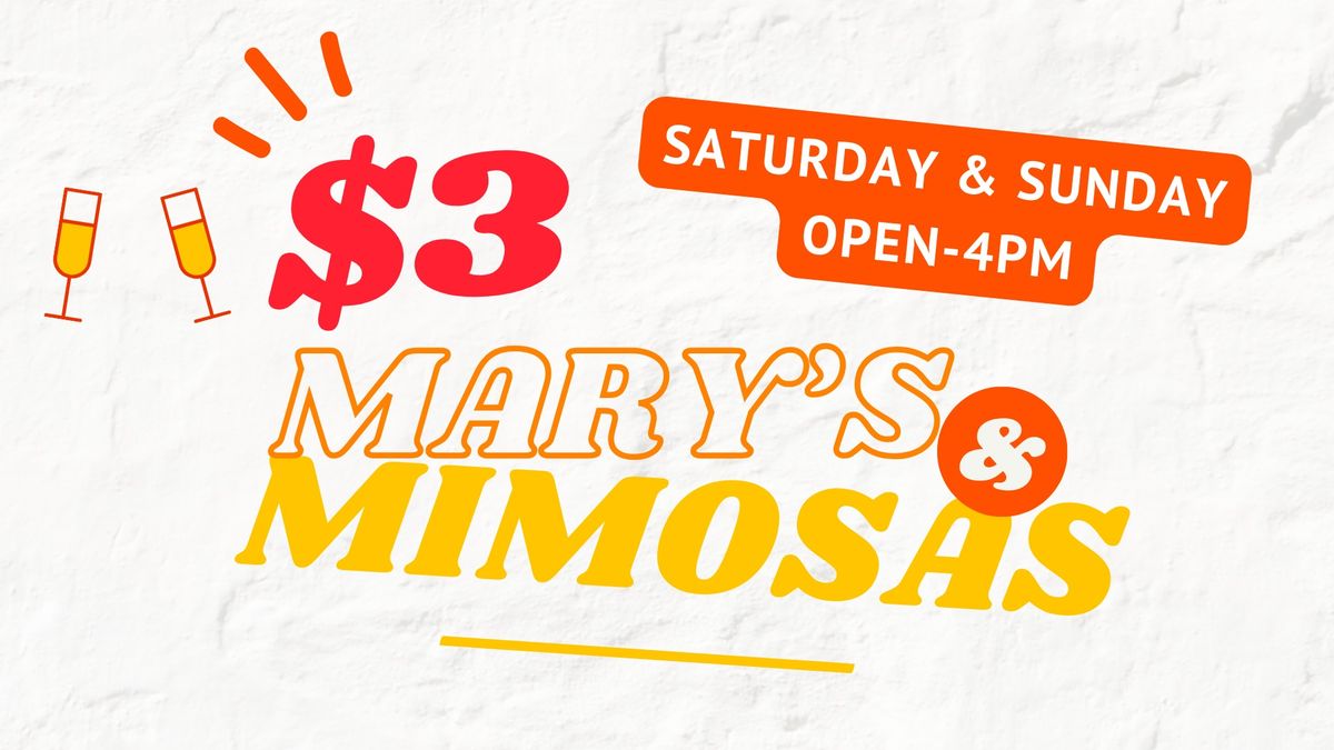 $3 Bloody Marys and Mimosas