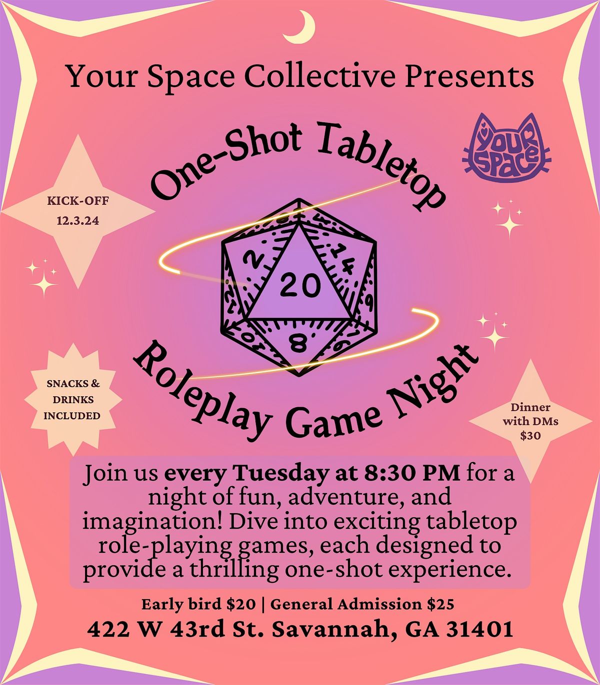 RPG One-Shot Nights at Your Space
