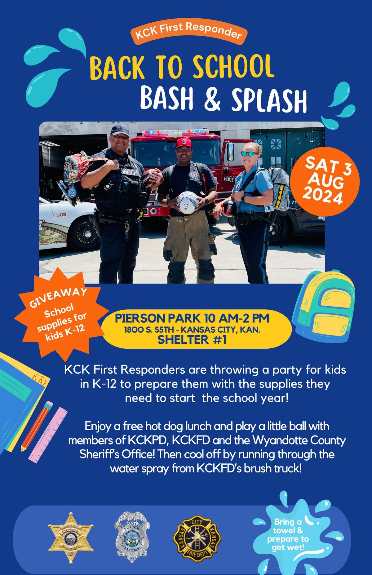 KCK First Responder Back to School Bash & Splash