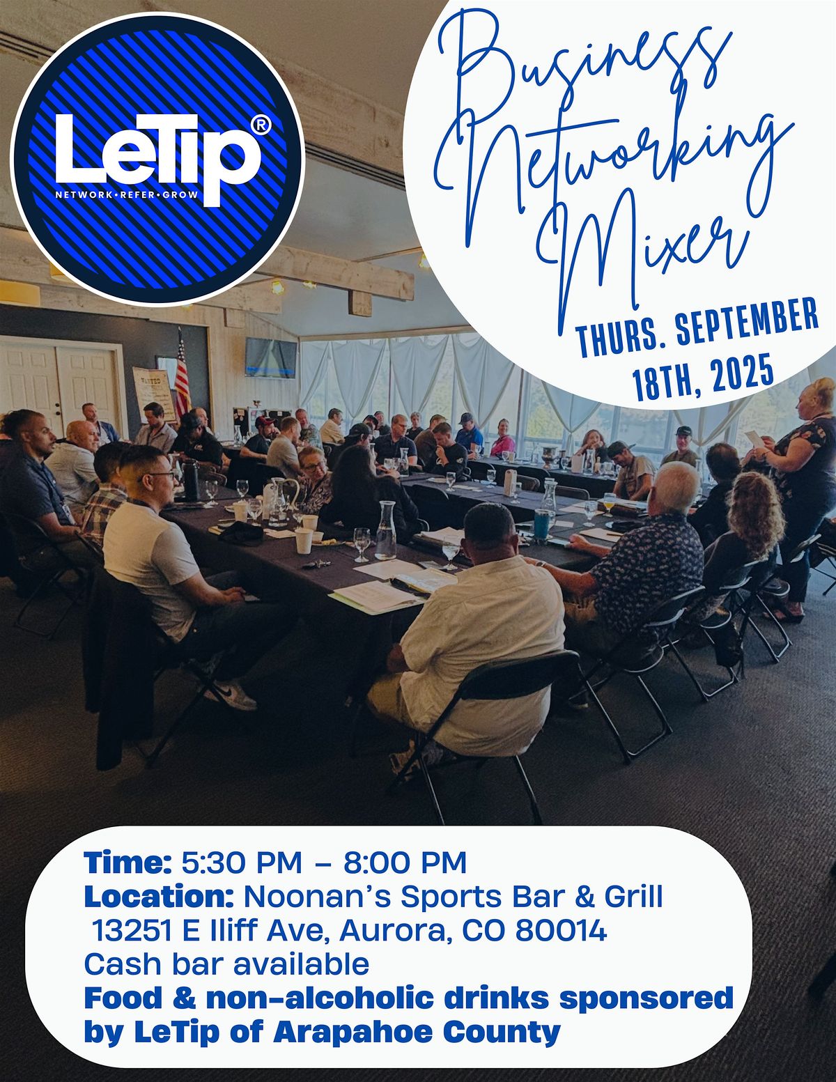 LeTip Business Mixer: Food, Drinks & Networking Fun!