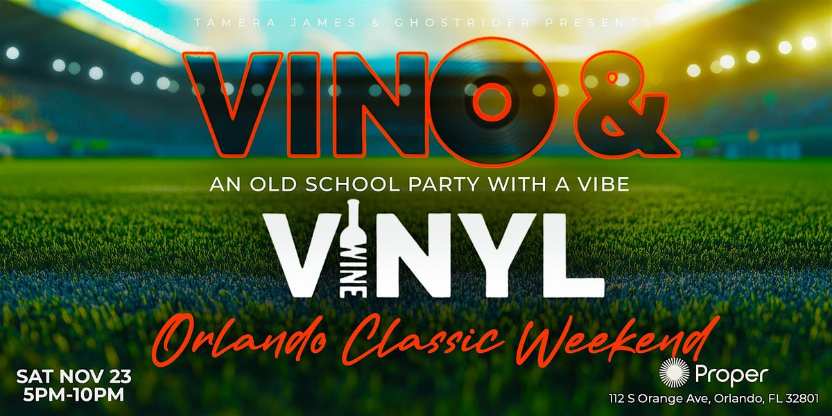 Vino & Vinyl - An Old School Party with a Vibe
