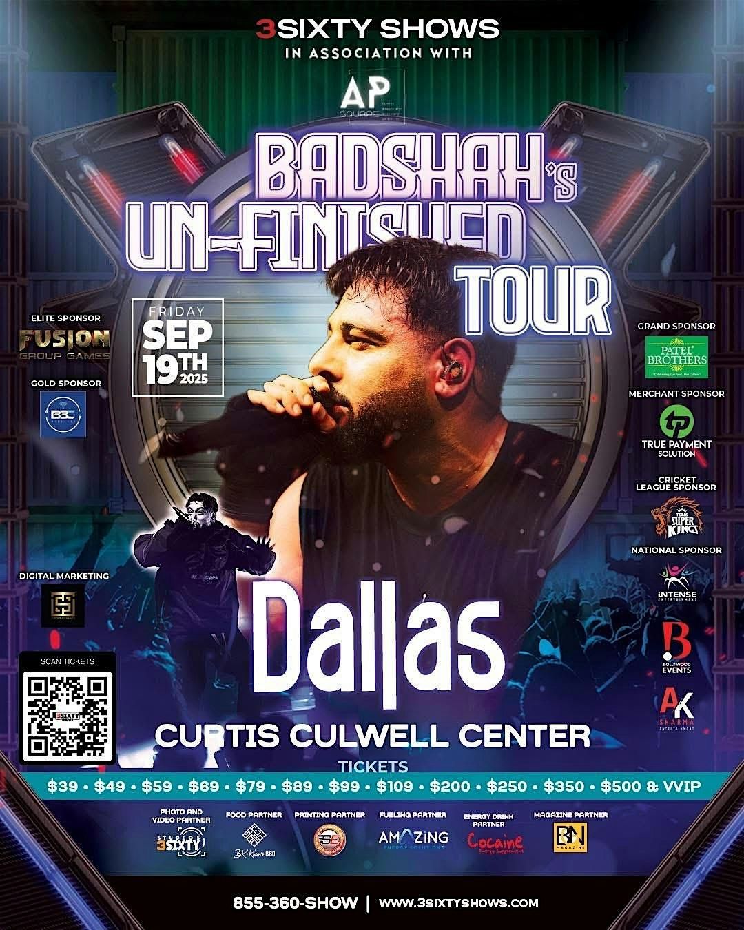 BADSHAH UNFINISHED TOUR - Dallas, TX