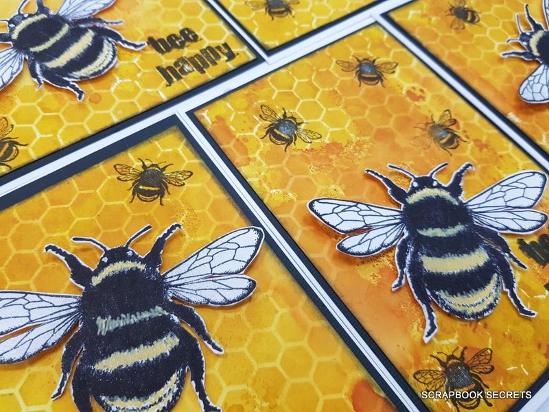 Class: Technique; Cards, Busy Bees (Distress #17)