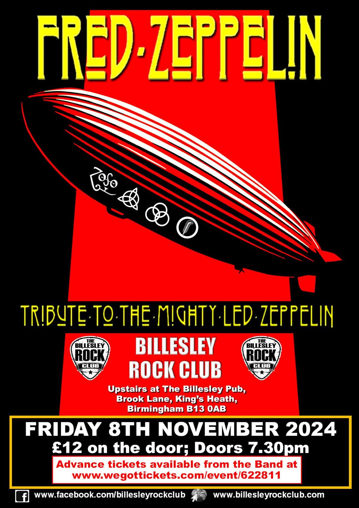 Fred Zeppelin - the premier tribute to Led Zeppelin - \u00a312 OTD