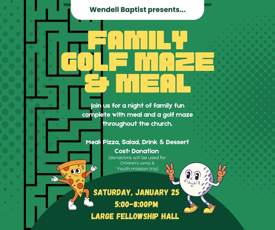 Family Golf Maze & Meal