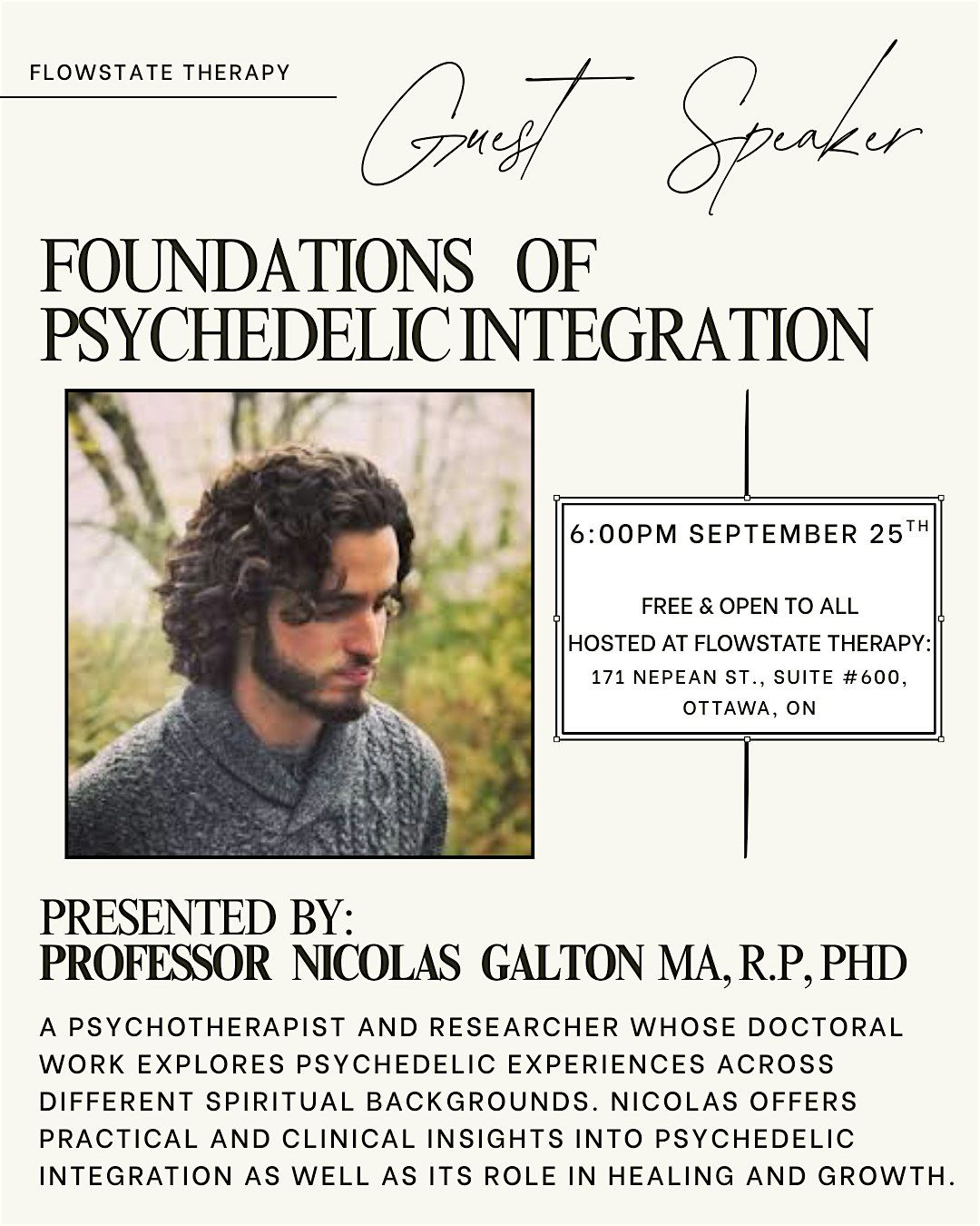 Foundations of Psychedelic Integration Workshop
