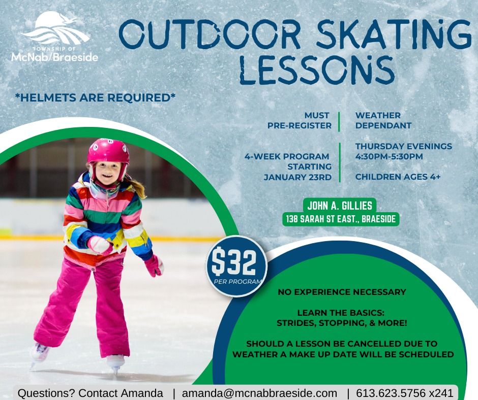 Outdoor Skating Lessons - Braeside