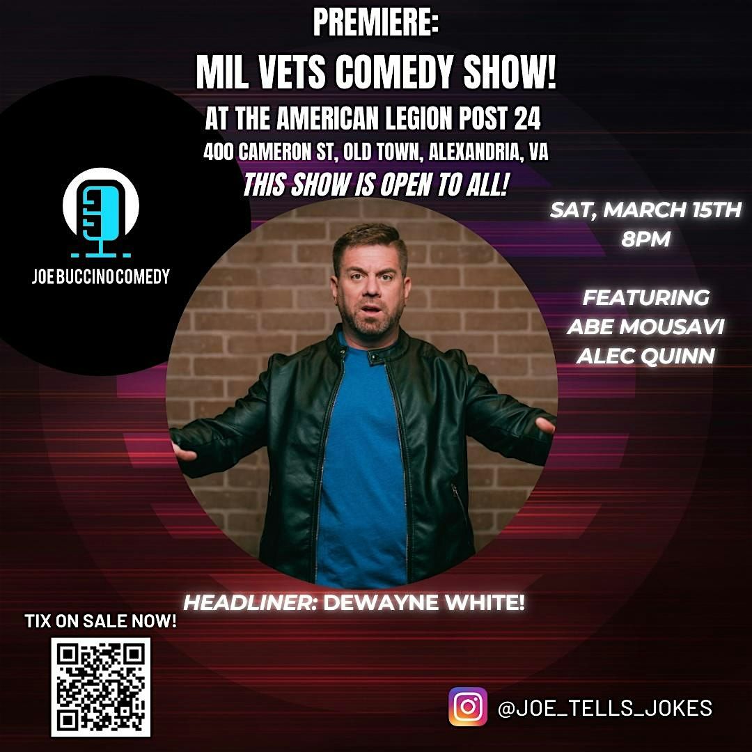 Joe Buccino Comedy Presents: Mil Vets Comedy Show!