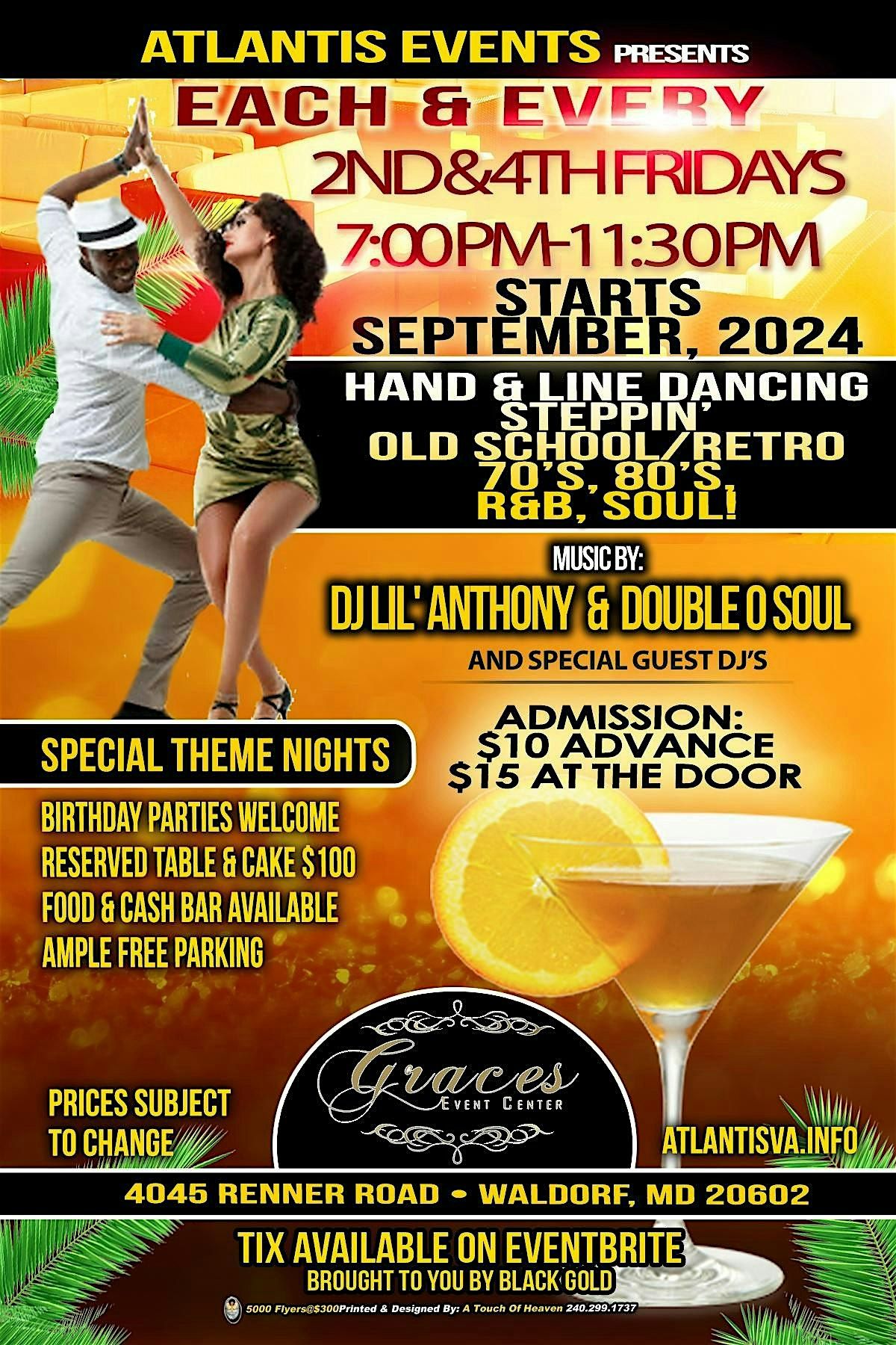 Atlantis 4th Friday BLACKOUT Night - Hand & Line Dancing at Graces