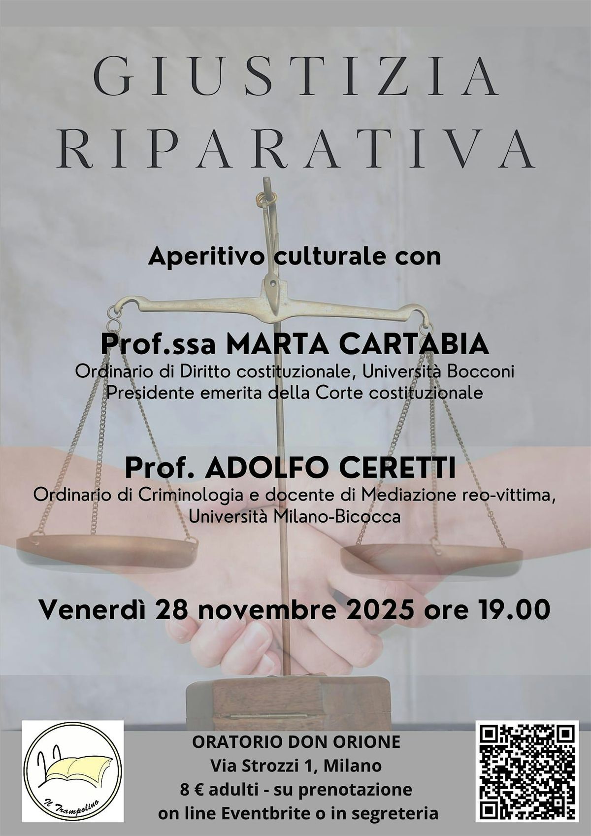 Giustizia riparativa. Aperitivo culturale con MARTA CARTABIA