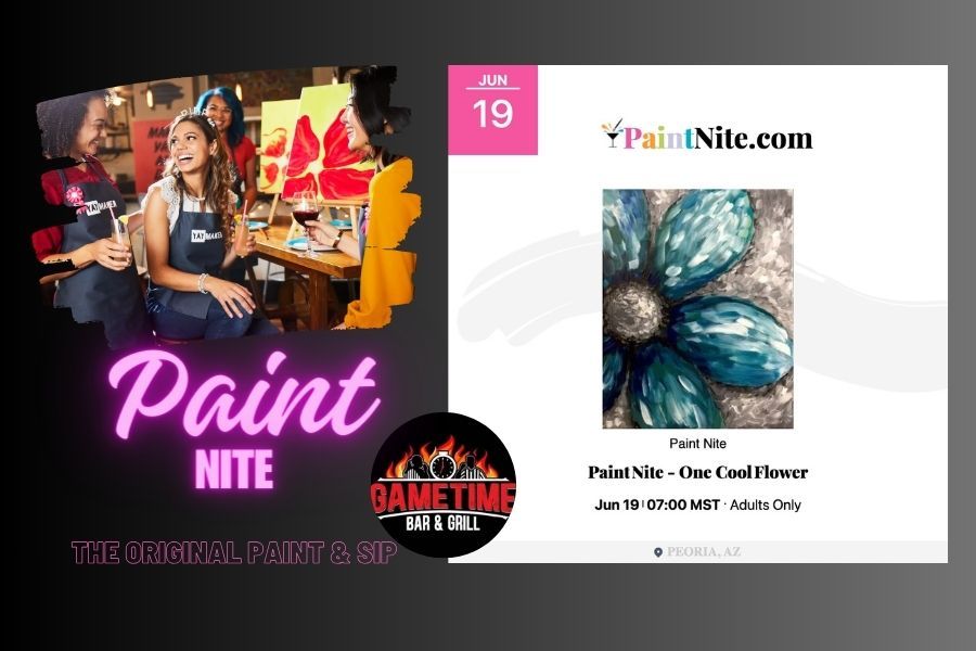 Paint Nite - One Cool Flower Painting