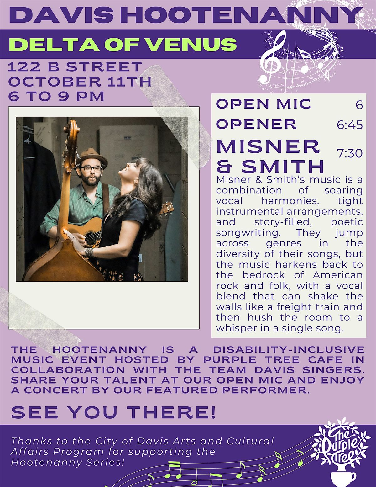 Free Inclusive Live  Music Event in Downtown Davis