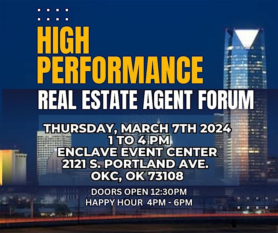 High Performance Real Estate Agent Forum